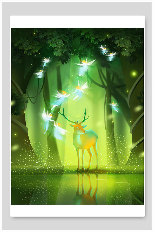 插画风童话海报设计