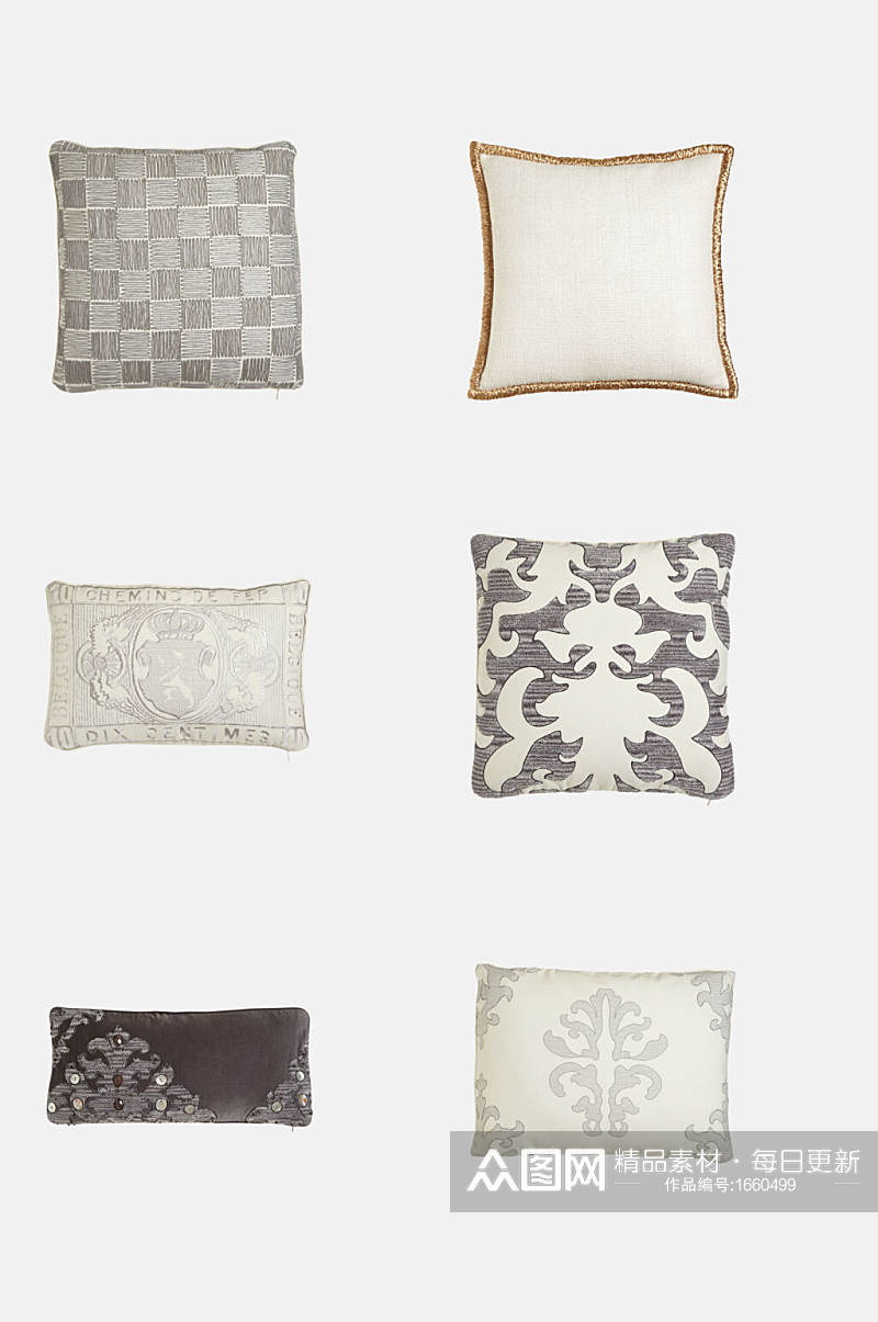 免抠元素设计元素各式枕头布艺抱枕矢量十素材