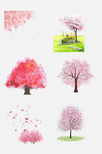樱花节桃花节素材灿烂植物樱花桃花