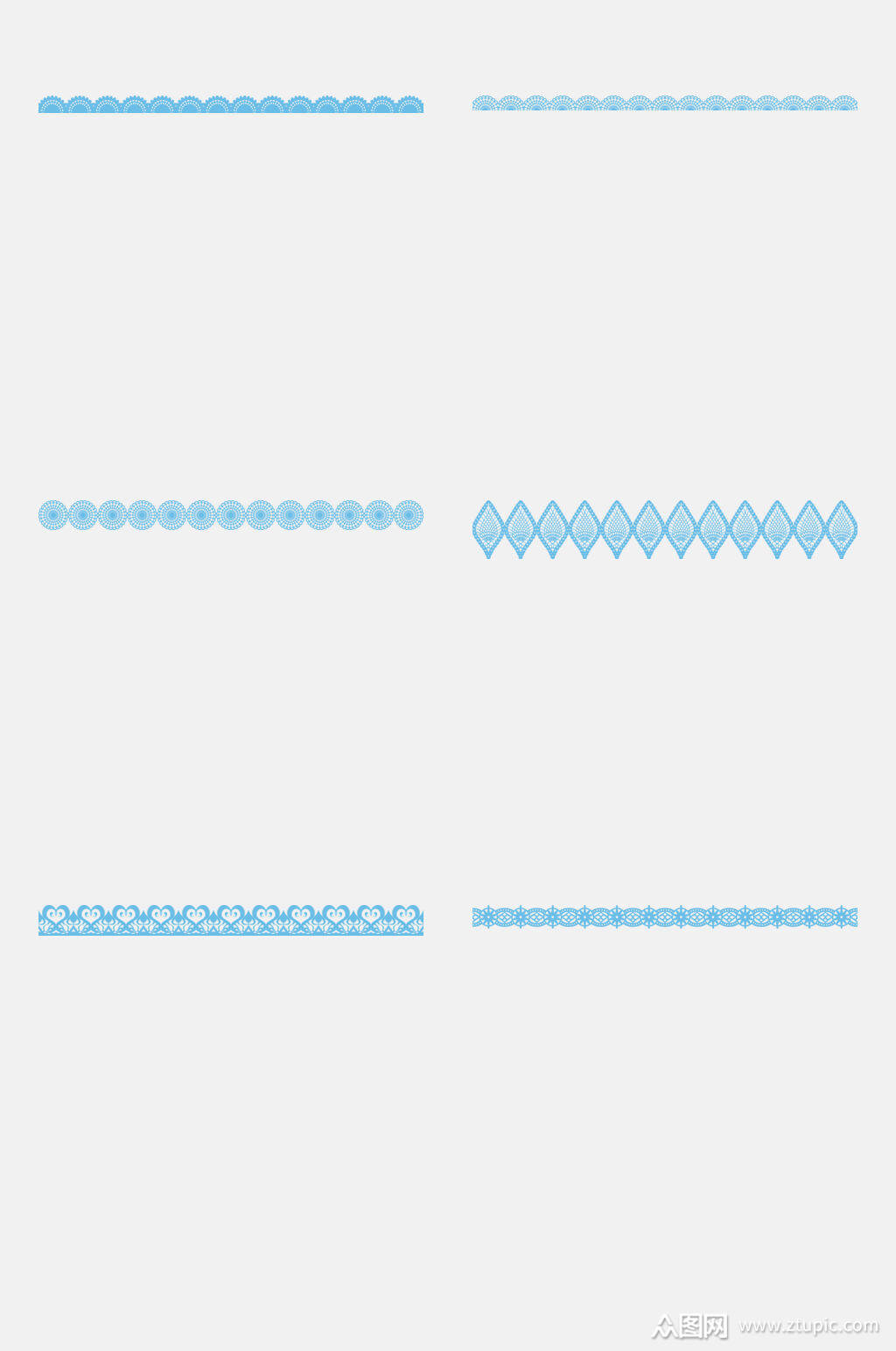 横线蕾丝花边元素素材