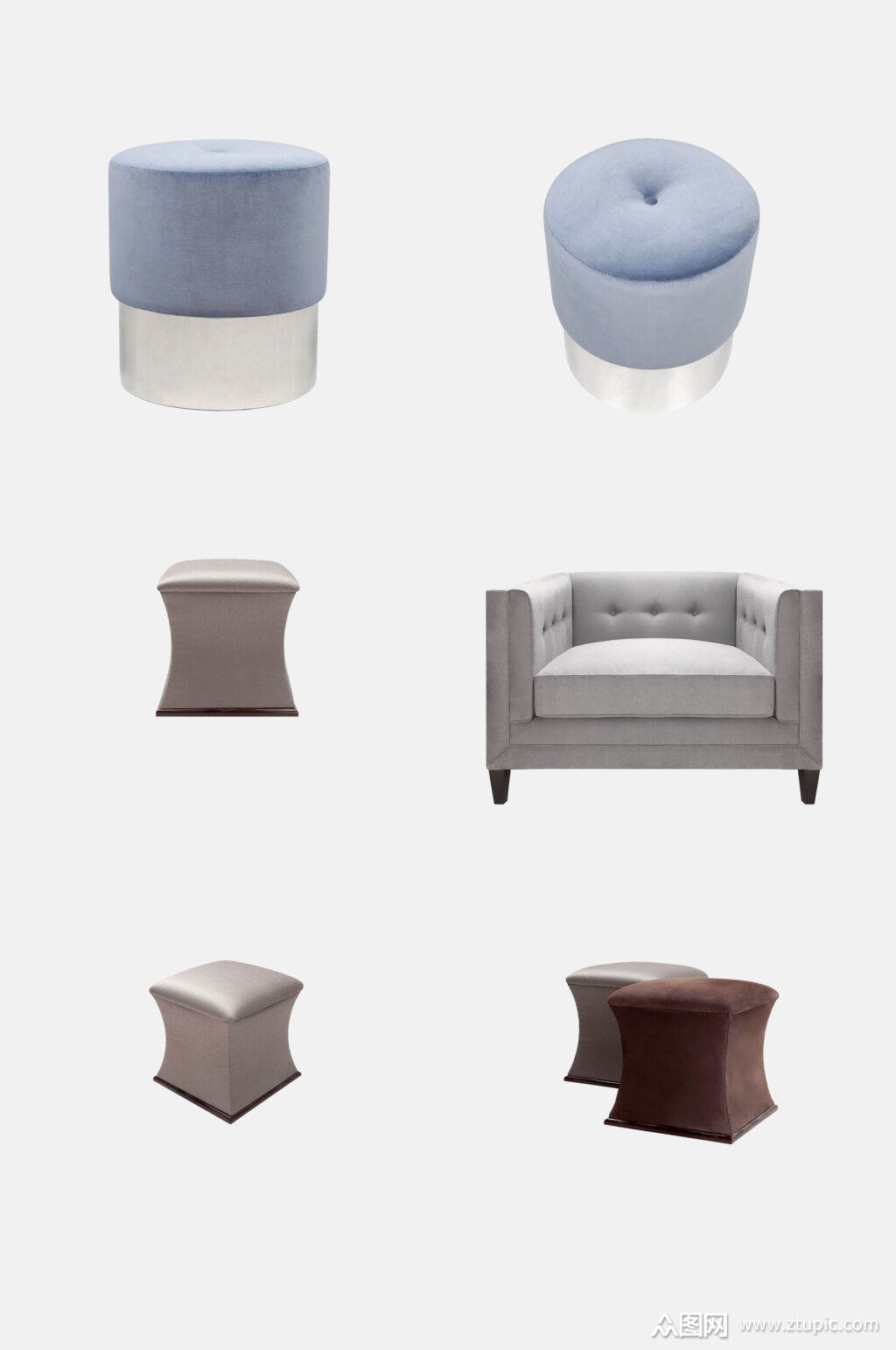家具沙发脚凳免抠设计元素模板下载-编号1656864-众图网