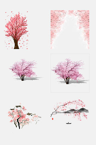 樱花节桃花节素材唯美植物樱花桃花