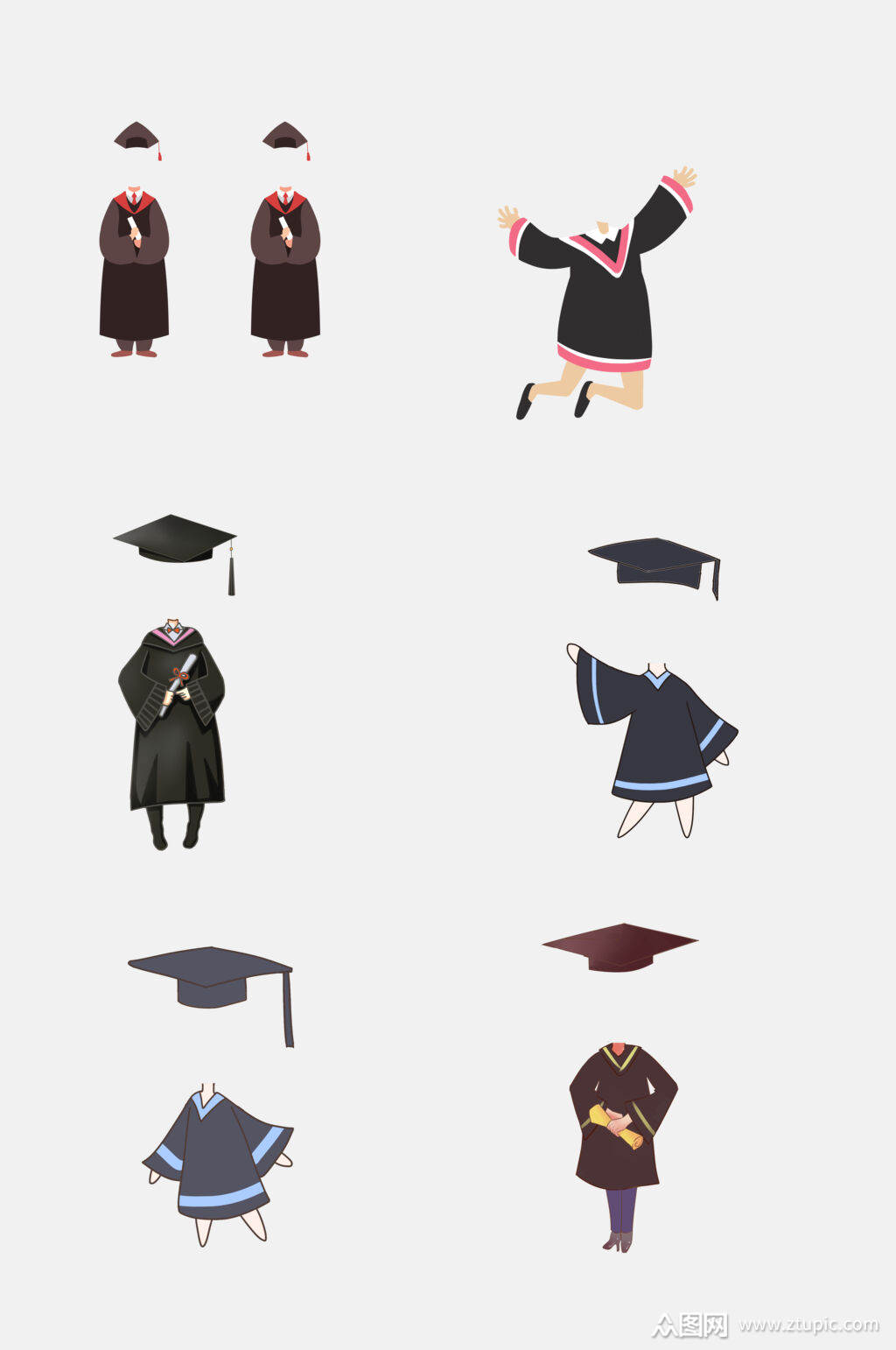 民国学士服元素素材