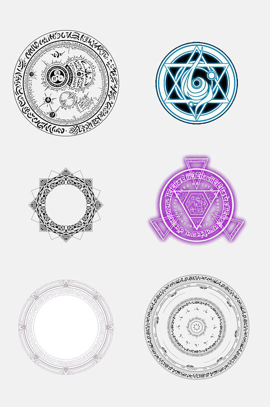 魔法阵塔罗牌变形莲花封印阵星矢设计元素3