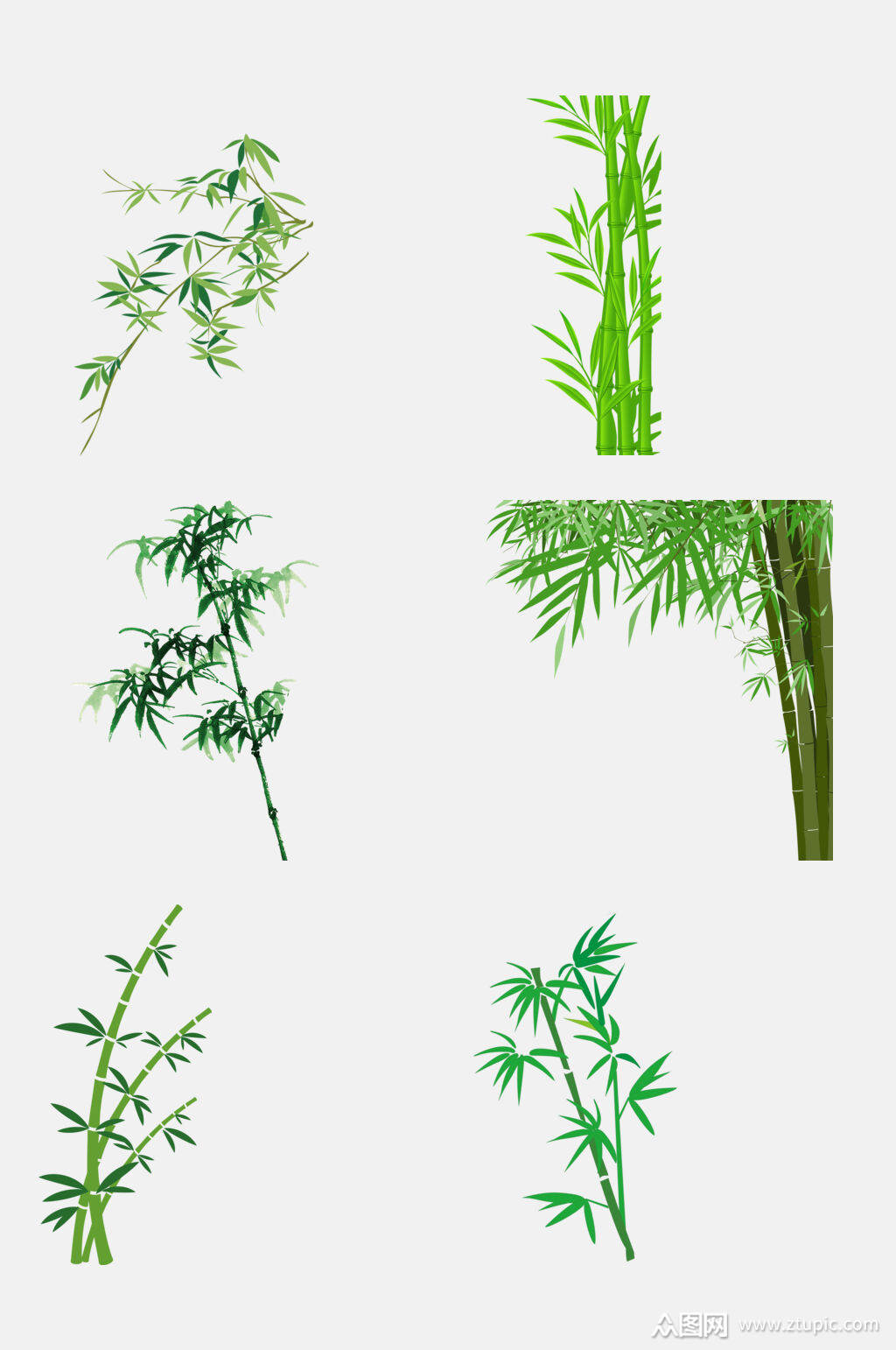 免抠元素竹子叶子元素素材