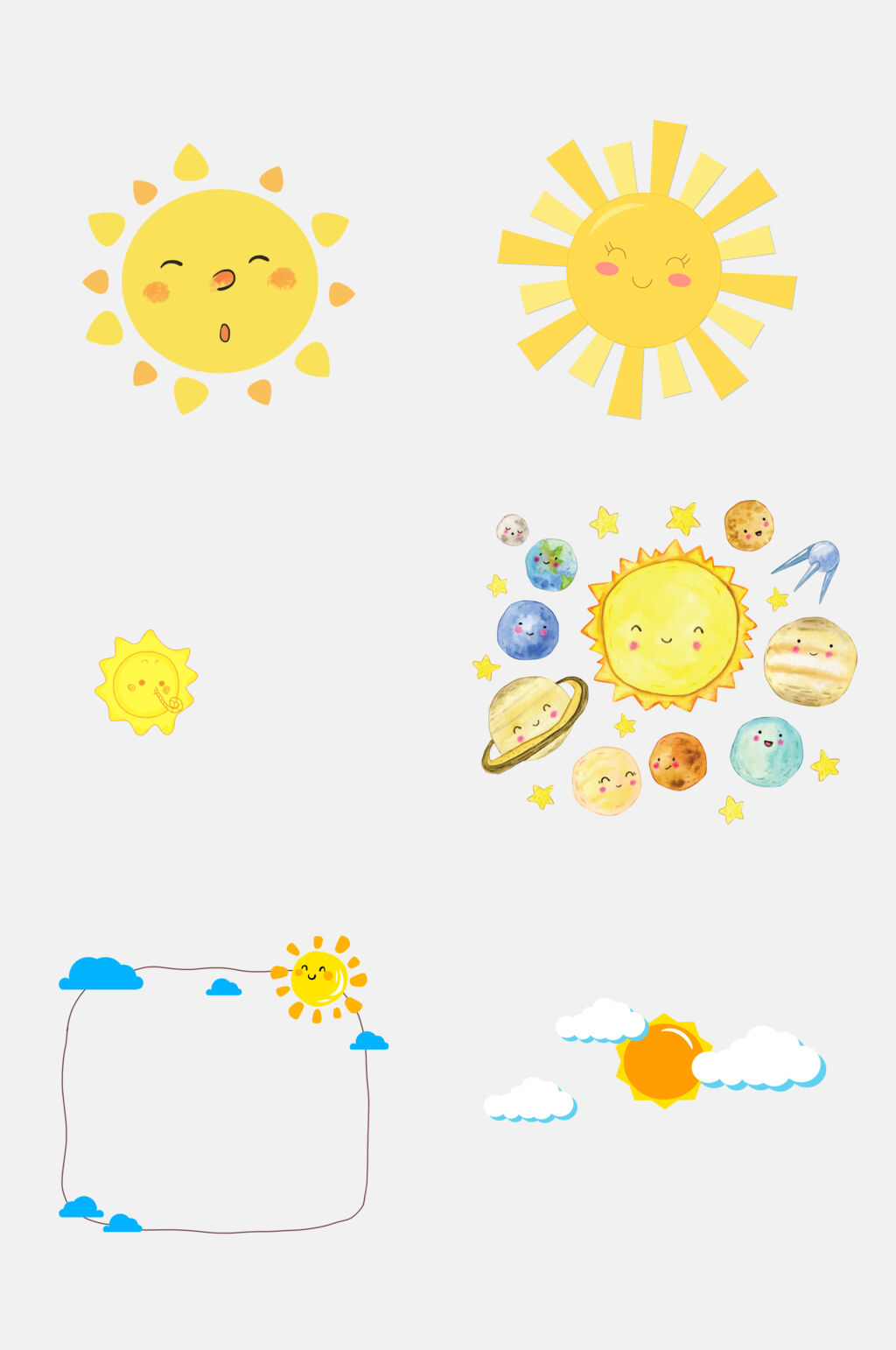 卡通太阳元素素材素材