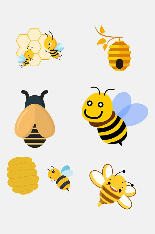 蜜蜂卡通蜜蜂蜂蜜设计元素2