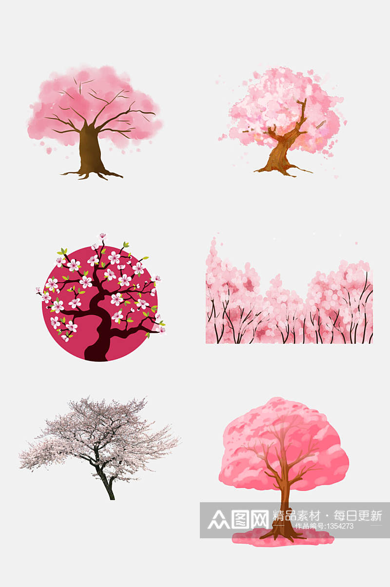 樱花节桃花节素材灿烂植物樱花桃花素材
