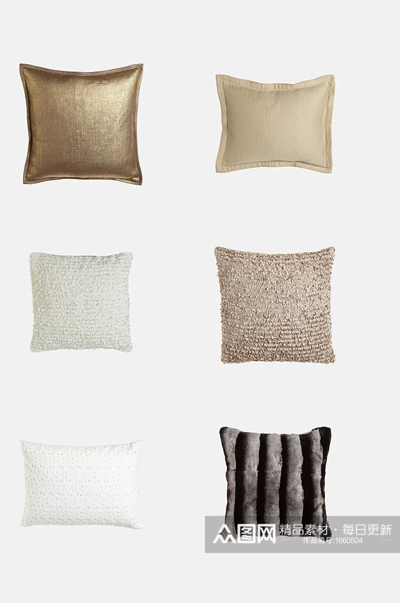 免抠元素设计元素各式枕头布艺抱枕矢量五素材