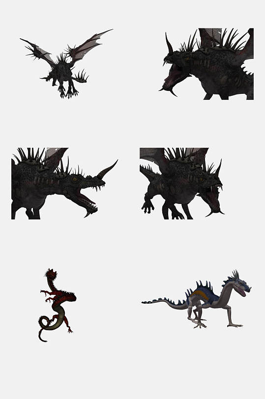 免抠元素四脚龙元素素材