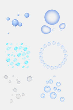 湖蓝色圆球形设计元素素材