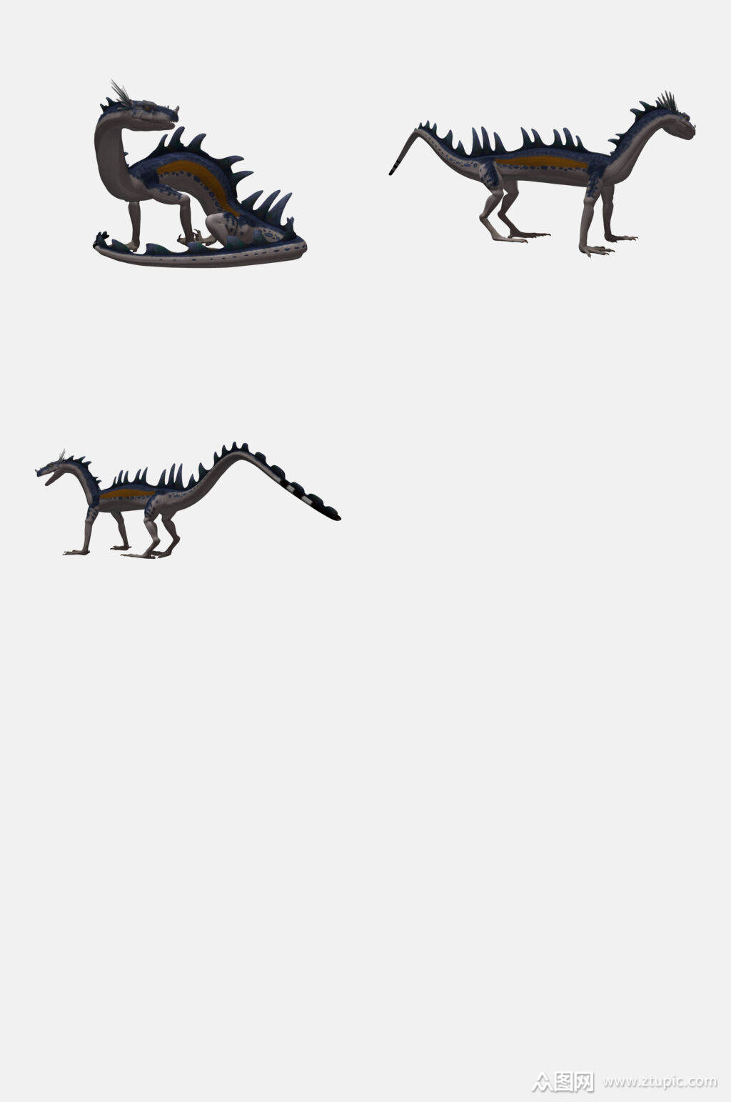 免抠元素四脚龙元素素材