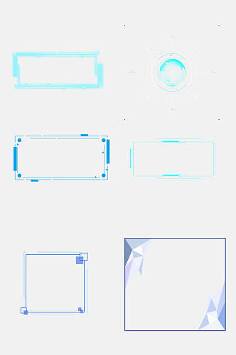 科技边框免扣元素