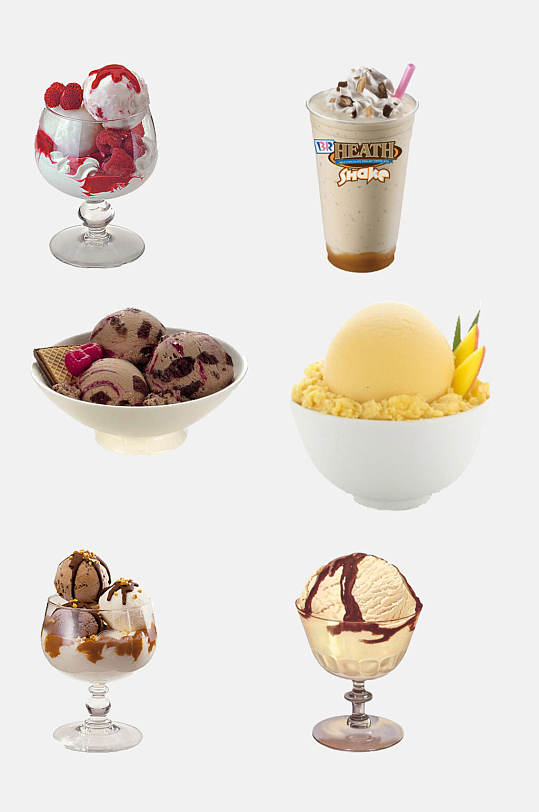 巧克力冰淇淋珍珠奶茶免抠元素
