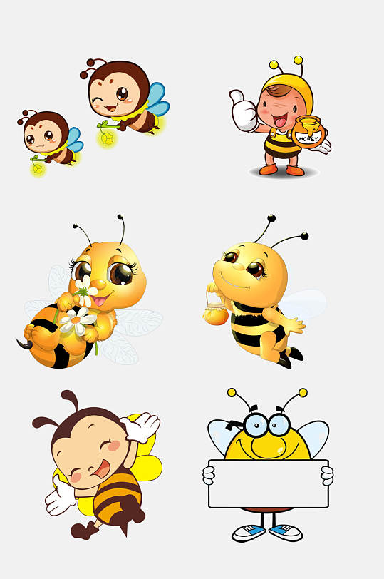 蜜蜂卡通蜜蜂蜂蜜设计元素