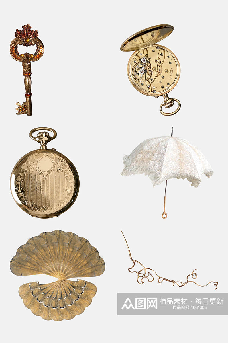 欧式古典雨伞元素素材素材