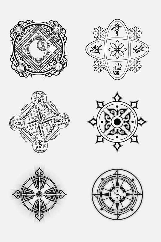 立即下载立即下载魔法阵免扣符阵咒语莲花封印阵设计元素立即下载立即