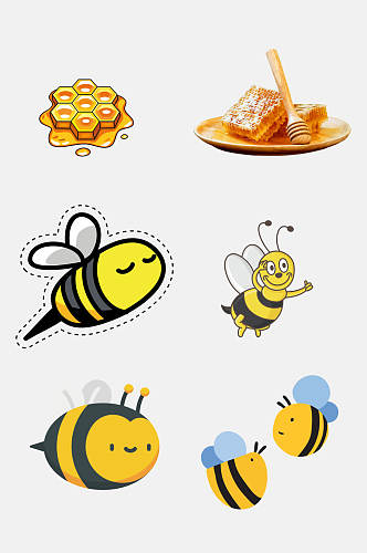 蜜蜂卡通蜜蜂蜜蜂宝宝蜂蜜设计元素