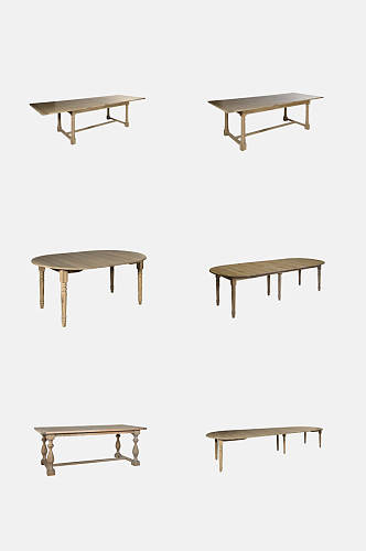 免抠元素长条桌子长条凳子矢量图