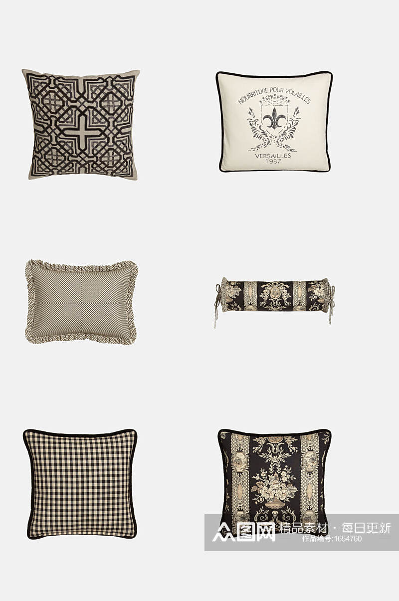 灰色创意枕头抱枕设计元素素材
