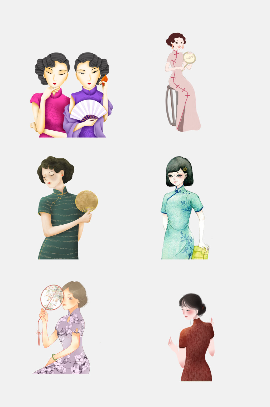旗袍美女素材素材