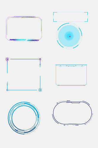 抽象人工智能科技边框免扣元素