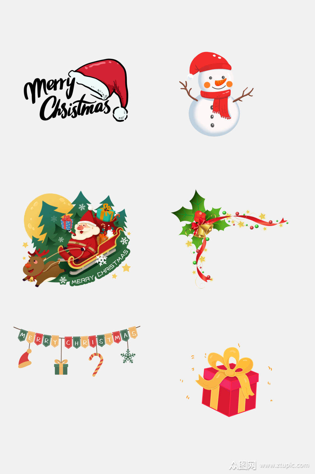 雪人圣诞节元素素材