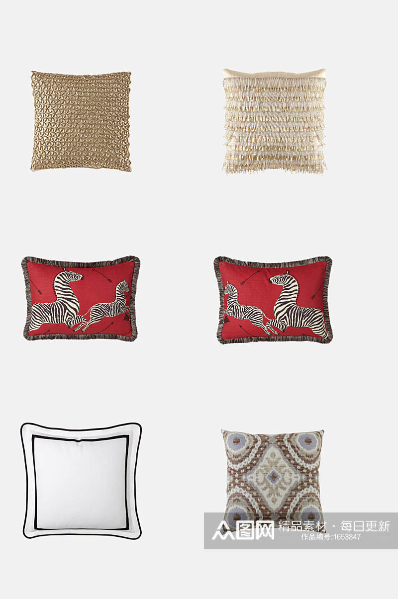 中式传统荞麦枕头抱枕设计元素素材