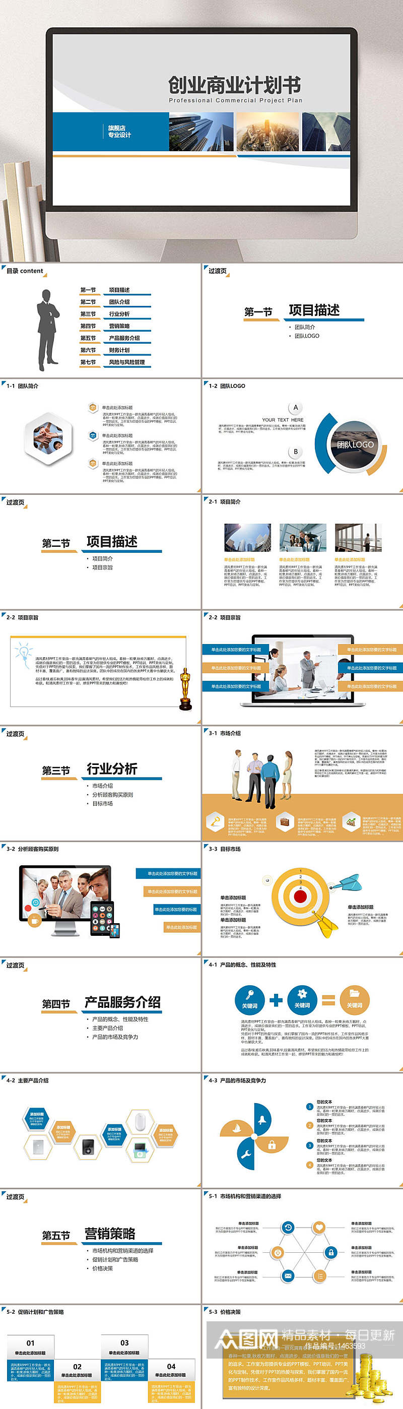 精选商业策划通用PPT模板素材
