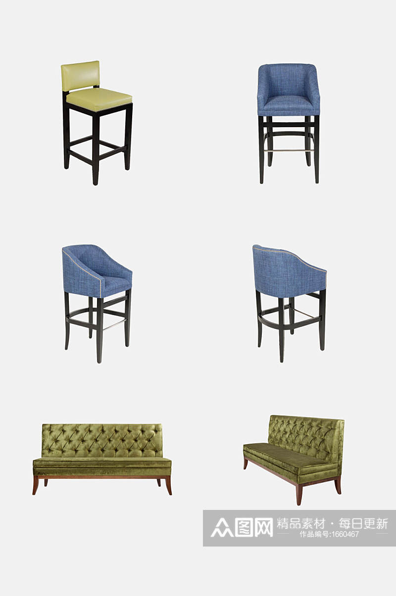 免抠设计元素各式沙发椅子素材