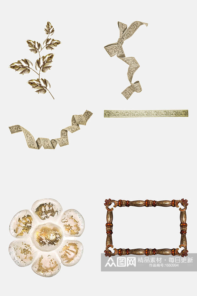 欧式古典小饰品元素素材素材