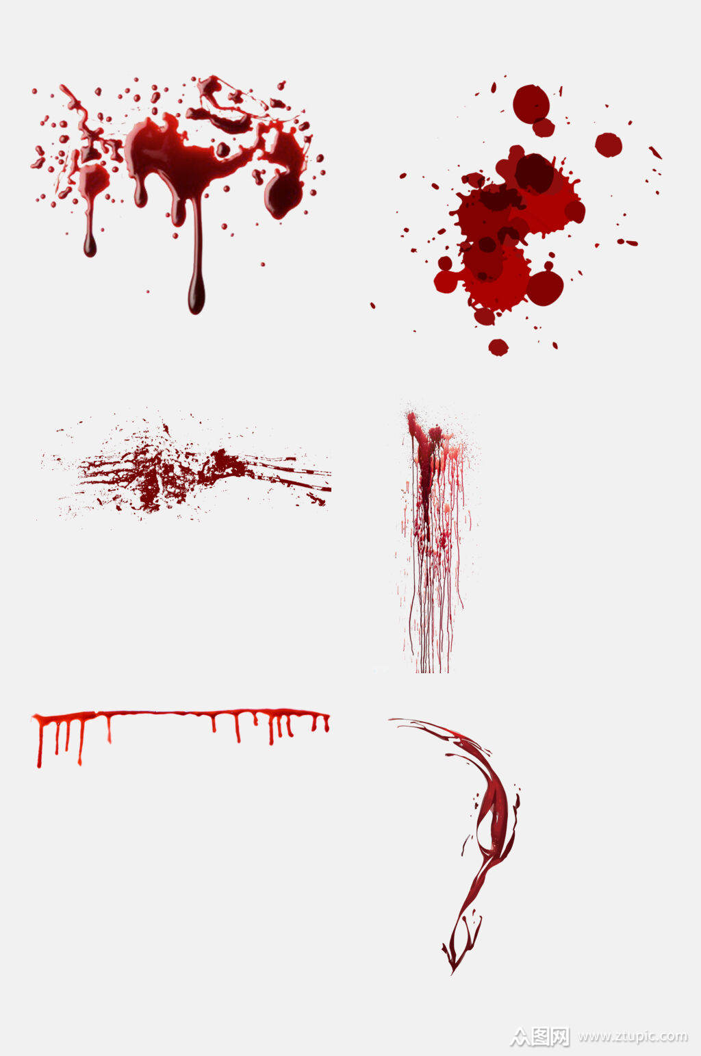 红色血迹元素素材素材