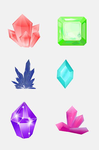 彩色钻石宝石元素素材