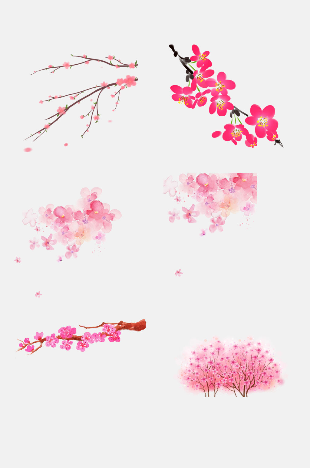 桃花节素材灿烂植物桃花桃花节素材素材