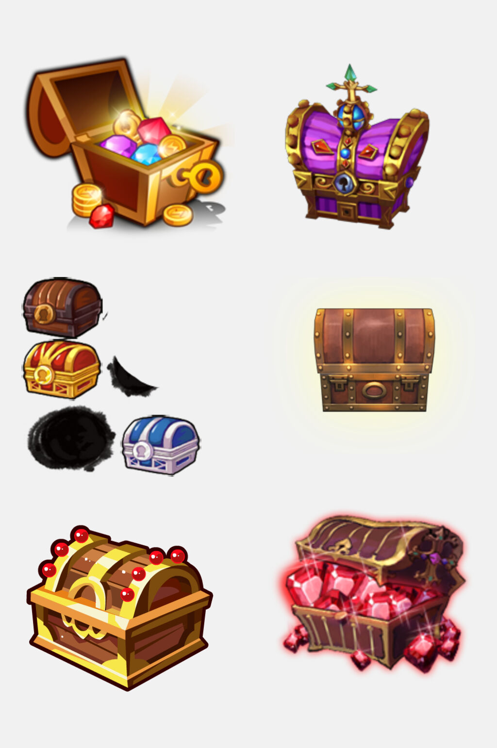 游戏宝箱宝藏箱密码箱海盗箱设计元素2