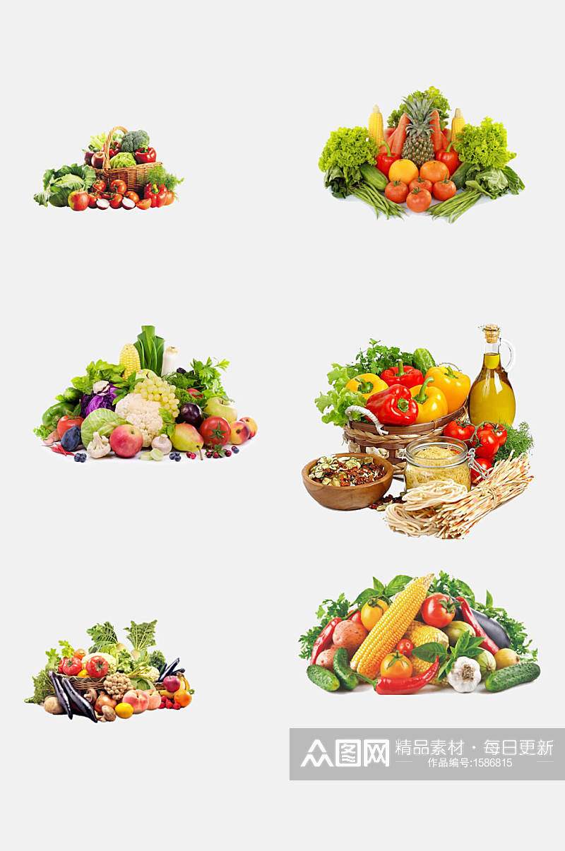 多种新鲜果蔬元素素材