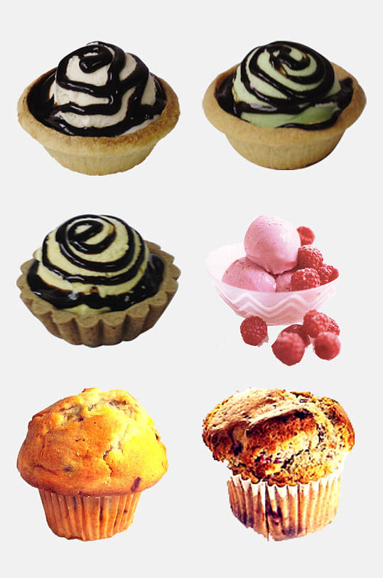 免抠元素杯子蛋糕元素素材