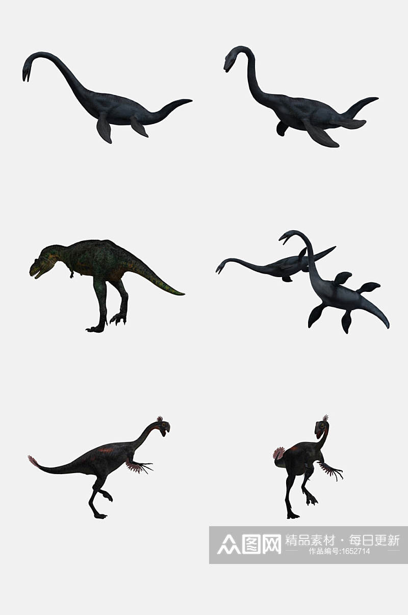 多种恐龙免抠元素素材