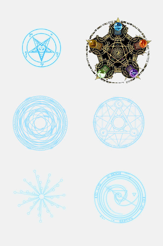 魔法阵塔罗牌变形魔法阵星矢设计元素6