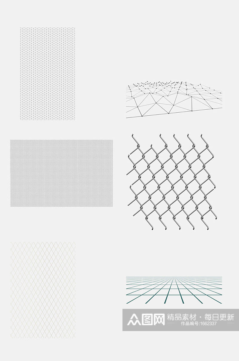 网络网格波纹网格设计元素素材