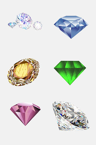 漂亮钻石宝石元素素材