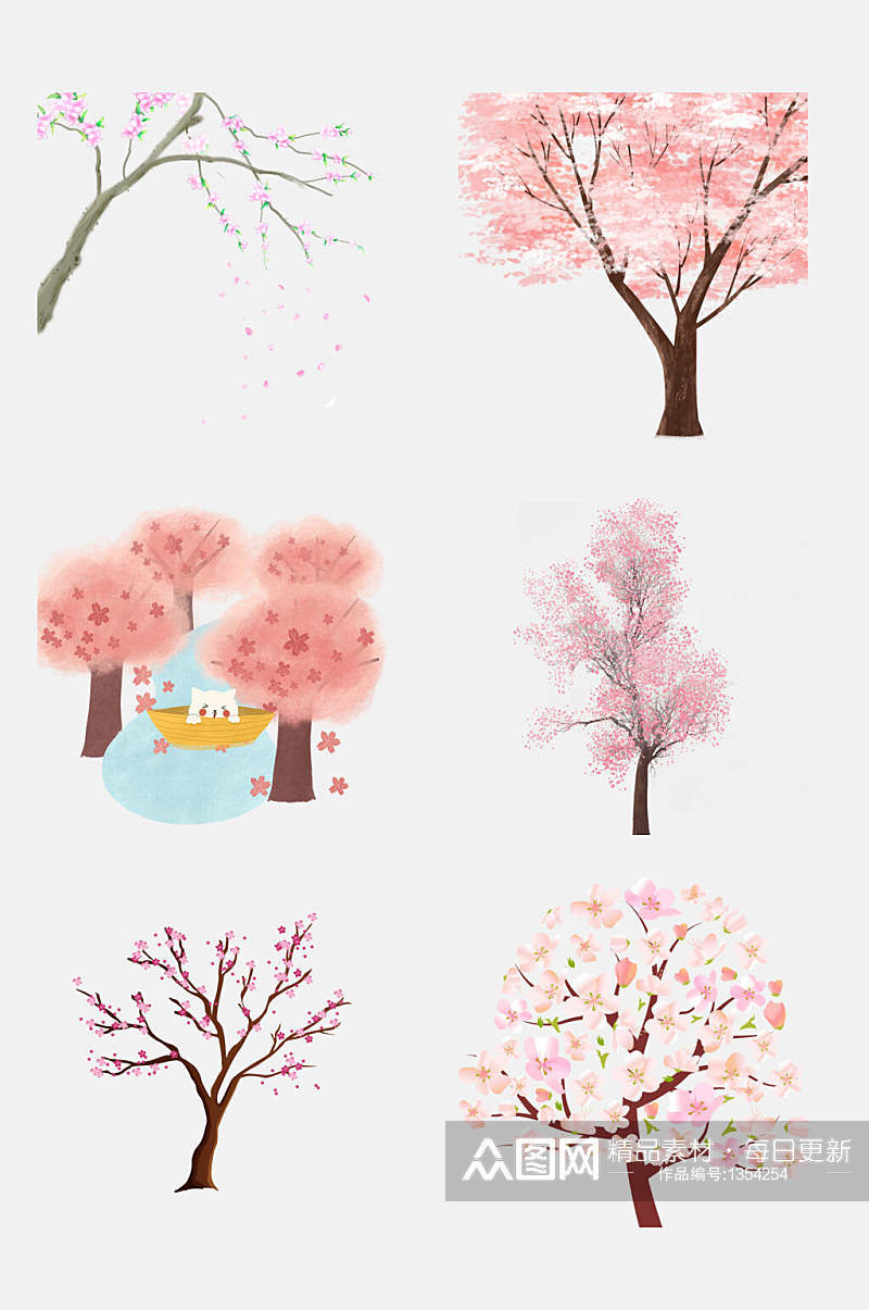 樱花樱花节桃花节素材灿烂美丽桃花素材