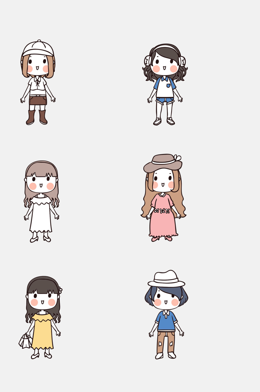 创意Q版插画卡通元素素材素材