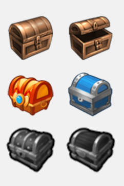 游戏宝箱宝藏箱海盗箱密码箱子设计元素