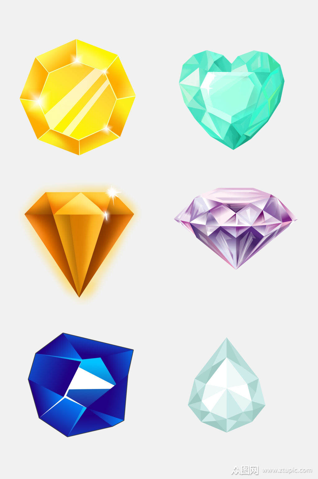 高端钻石宝石元素素材