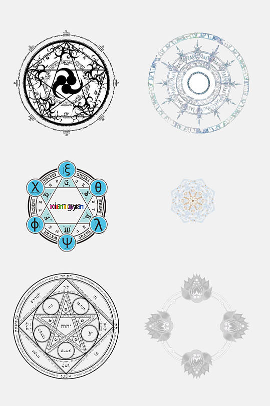 魔法阵塔罗牌变形魔法阵星矢设计元素17