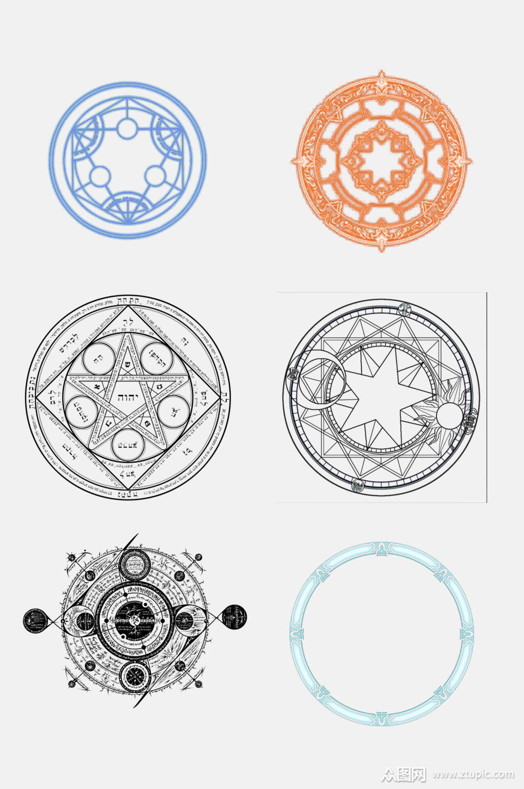 魔法阵塔罗牌变形阵星矢设计元素