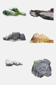免抠元素各类矿石矿山矢量图
