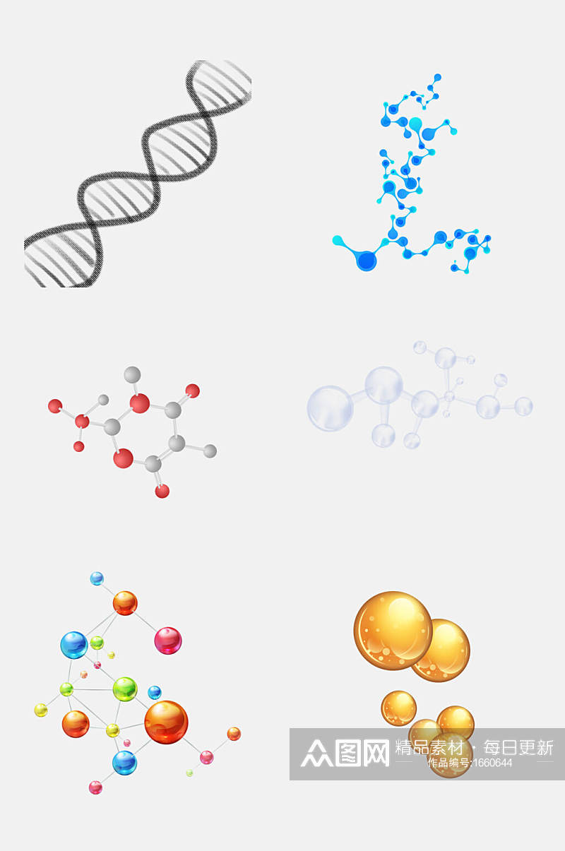 基因元素设计元素基因排列矢量图8素材