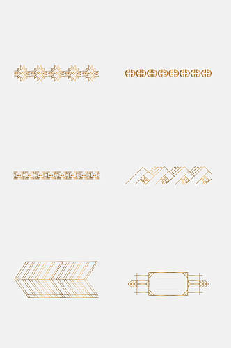 金色装饰矩形元素素材